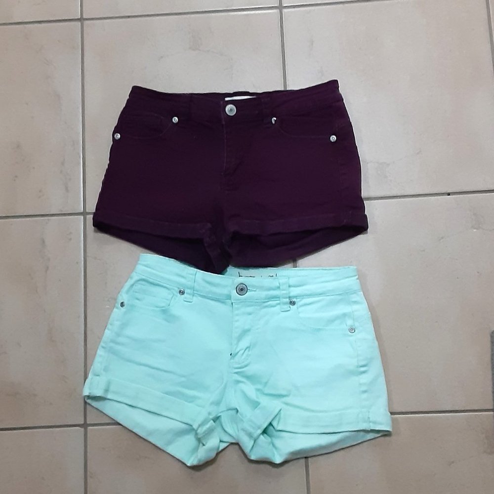 Bluenotes Coloured Jean Shorts Women Size 25 Lot of 2 Pairs